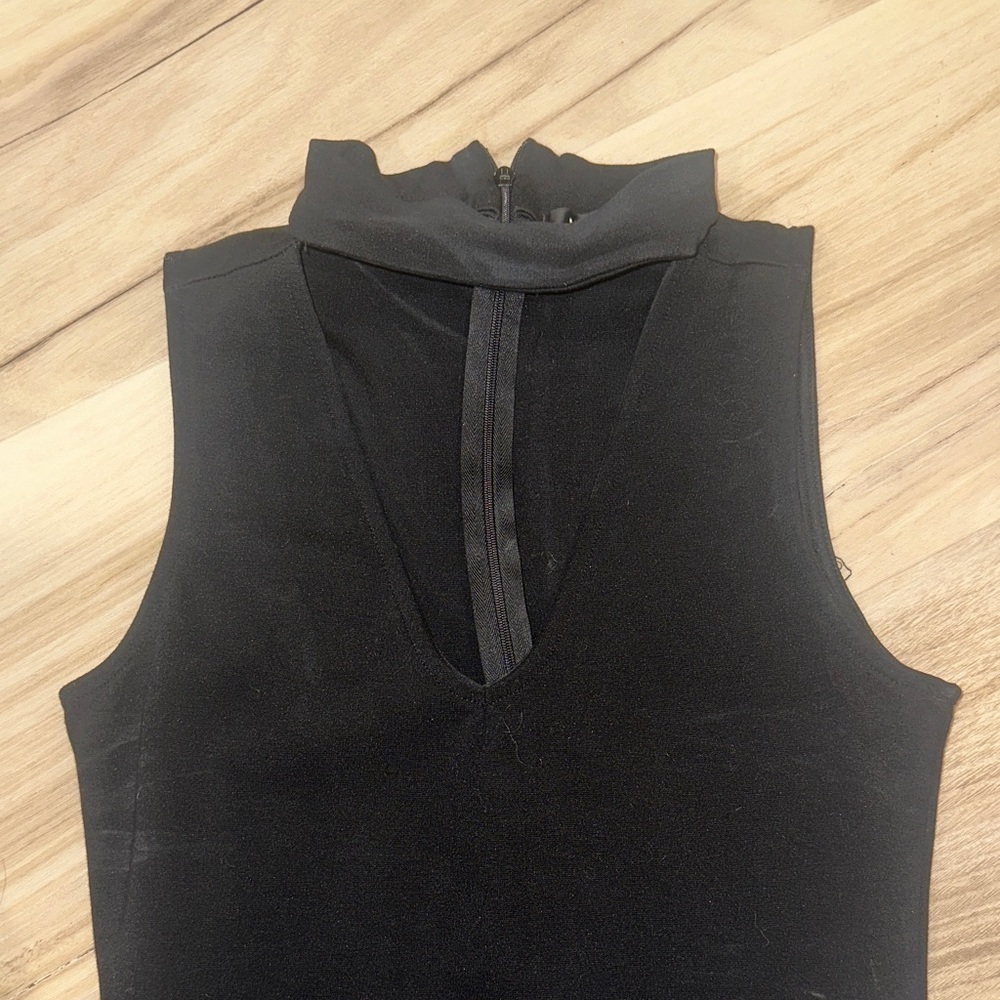 Lulu's Elegant Black Sleeveless Bodysuit - Picture 4 of 4